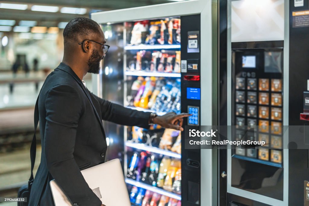 Professional using smart vending